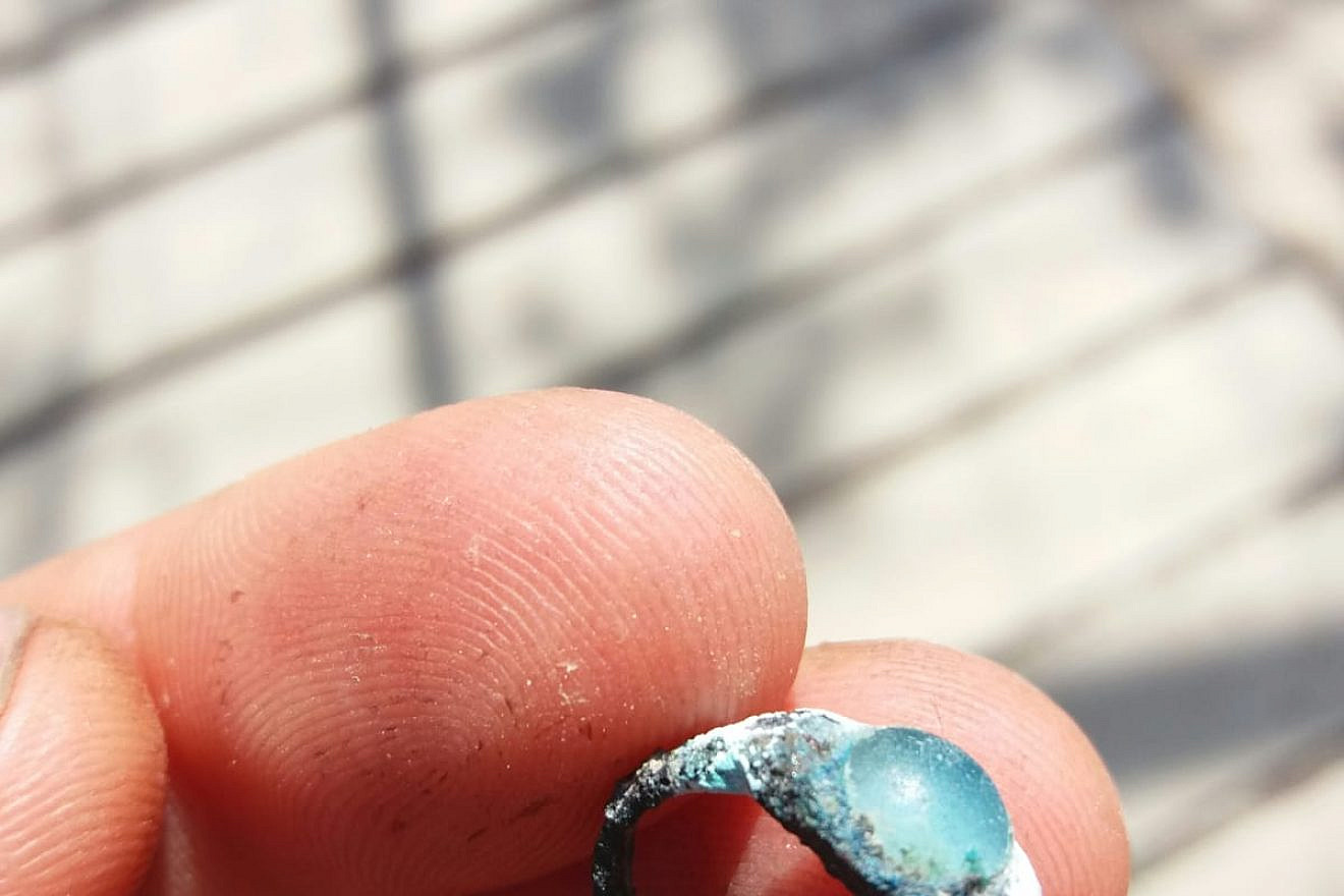 A 2,000-year-old ring was found in an ancient ritual bath uncovered at the City of David, just outside the Old City of Jerusalem. Photo courtesy of City of David.