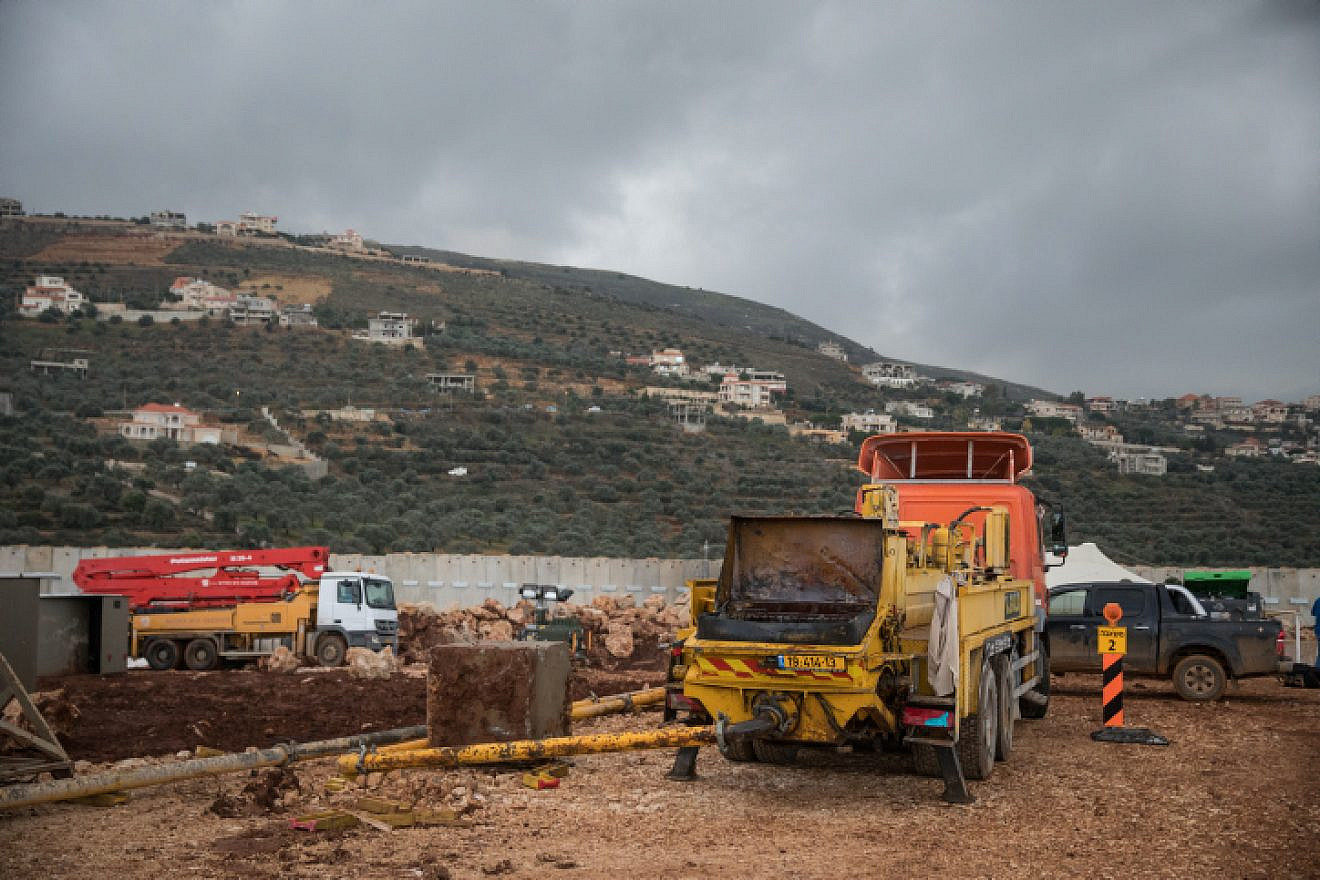 The site where a tunnel that crosses from Lebanon to Israel was discovered by Israeli forces on the border near Metula, in northern Israel, on Dec. 24, 2018. Photo by Hadas Parush/Flash90.