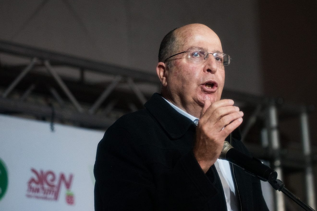 Former Israeli Minister of Defense Moshe Ya’alon speaks at an event in Jerusalem on Dec. 27, 2018. Credit: Yonatan Sindel/Flash90.