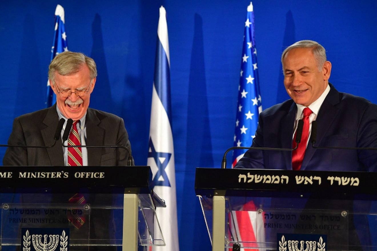 U.S. National Security Advisor John Bolton with Israeli Prime Minister Benjamin Netanyahu at the Prime Minister's Residence in Jerusalem on Jan. 6, 2019. Credit: Kobi Gideon/GPO.