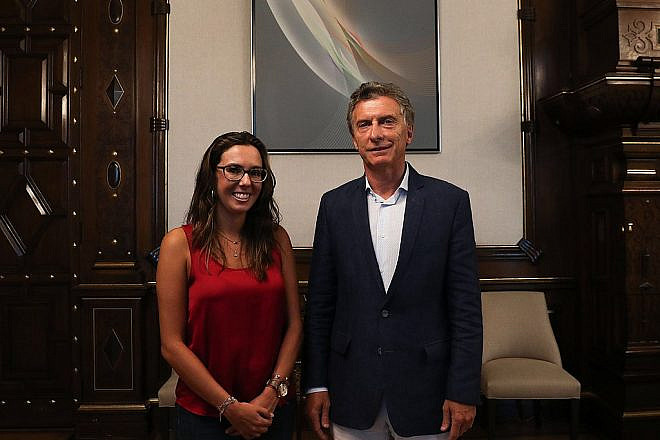 Elisa Alejandra Trotta with Argentinian President Mauricio Macri. Credit: Wikimedia Commons.