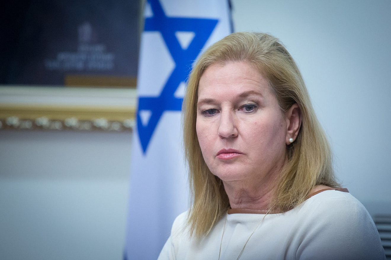 Zionist Union Knesset member Tzipi Livni arrives for a Zionist Union faction meeting at the Israeli parliament on Dec. 25, 2017. Credit: Miriam Alster/Flash90.