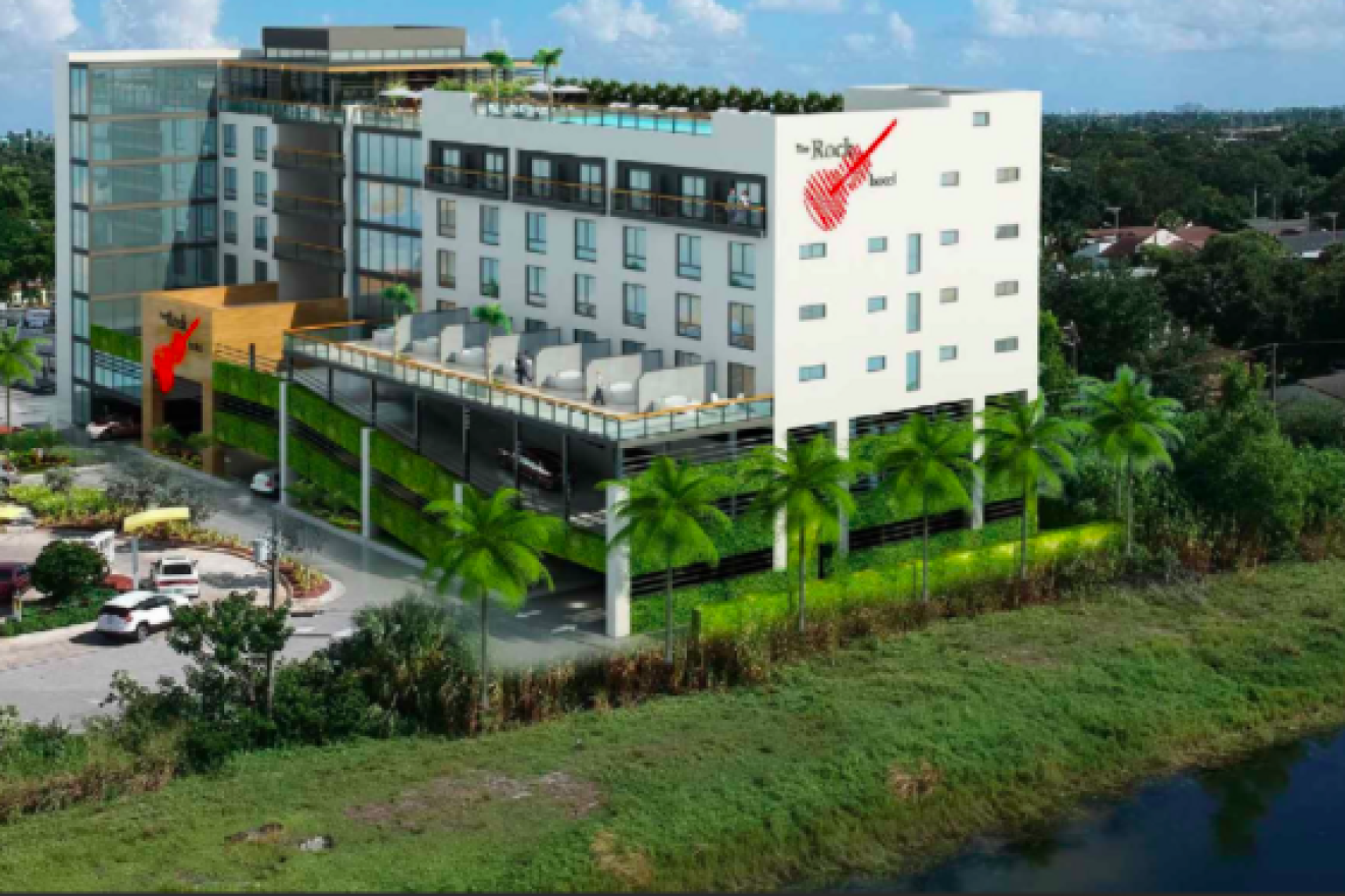 Screenshot of artist's rendering of the 100-room Kosher House hotel planned in Hollywood, Fla.