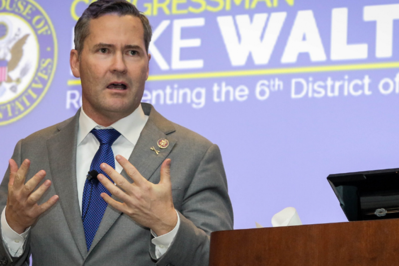 Rep. Michael Waltz (R-Fla.) speaking at an event. Credit: U.S. Army Photo by Sgt. Aaron Berogan.