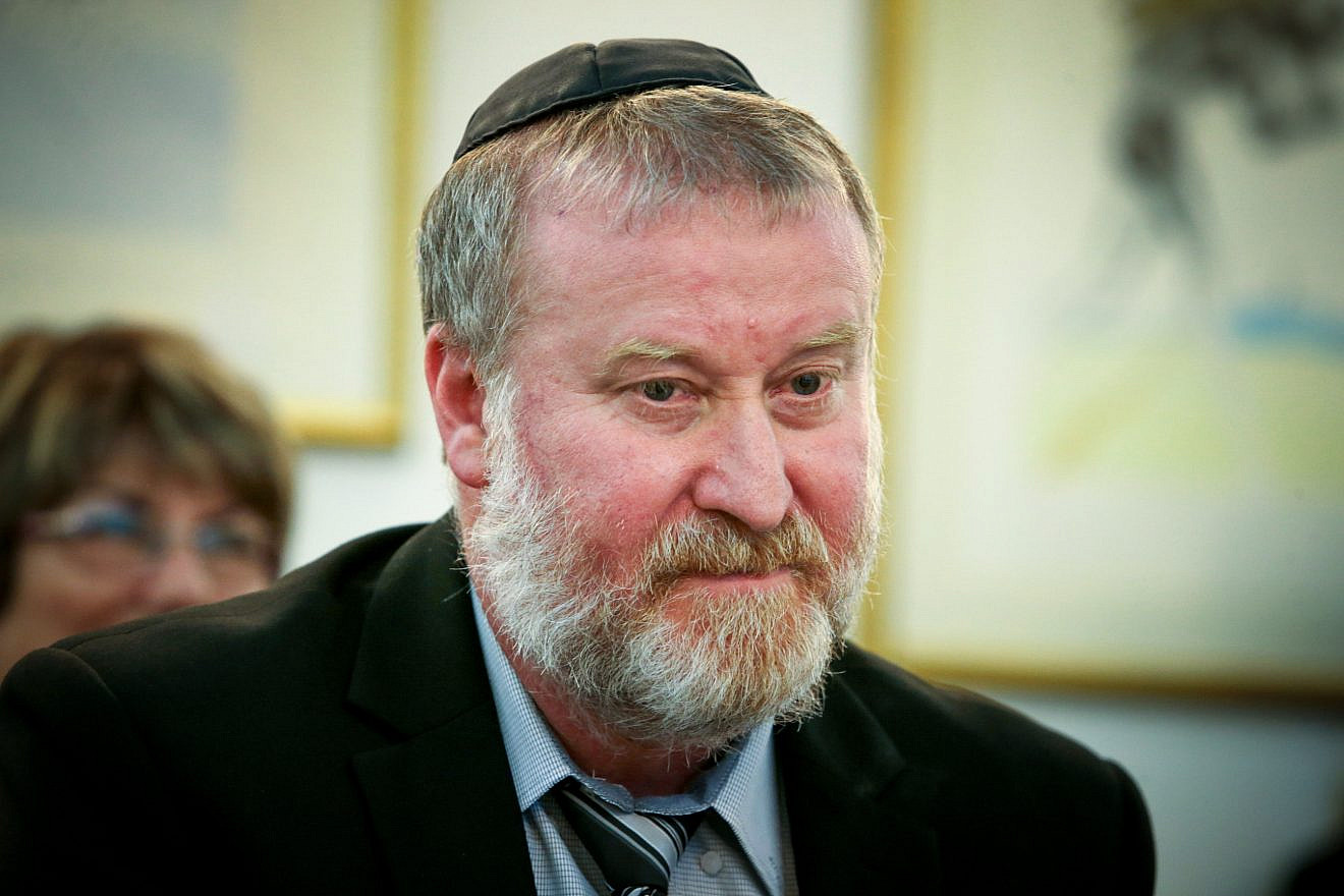 Israeli Attorney General Avichai Mandelblit at a ceremony at the Hebrew University of Jerusalem on Nov. 14, 2016. Photo by Flash90.