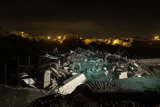 Rubble left from the destruction of Asem Barghouti's home in Kobar on March 7, 2019. Source: Israel Defense Forces.