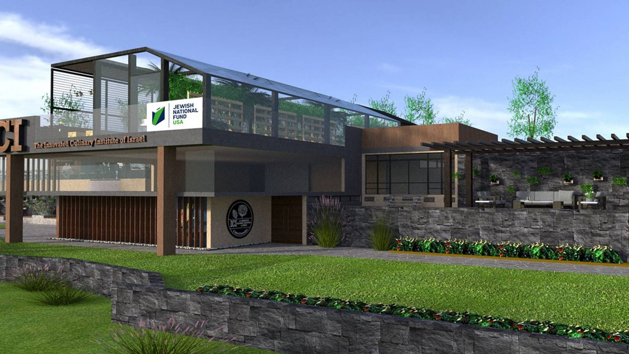An artist's rendering of the Jewish National Fund-USA (JNF) Galilee Culinary Institute. Credit: Courtesy.