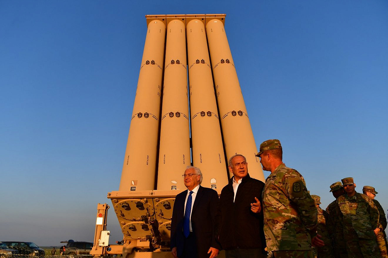 Israeli Prime Minister Benjamin Netanyahu and Israeli Ambassador to the United States David Friedman toured the deployment area for the U.S. THAAD missile-defense system stationed in Israel, March 6, 2019. Credit: Kobi Gideon/GPO.