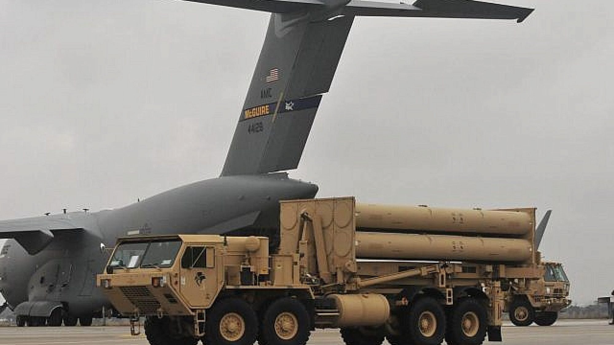 The U.S. Army unloads a THAAD missile-defense system in Israel, March 2019. Credit: U.S. Army Europe.