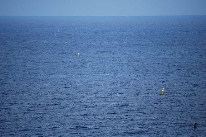 Buoys designating Israel-Lebanon maritime borders. Credit: Chadica/Flickr.
