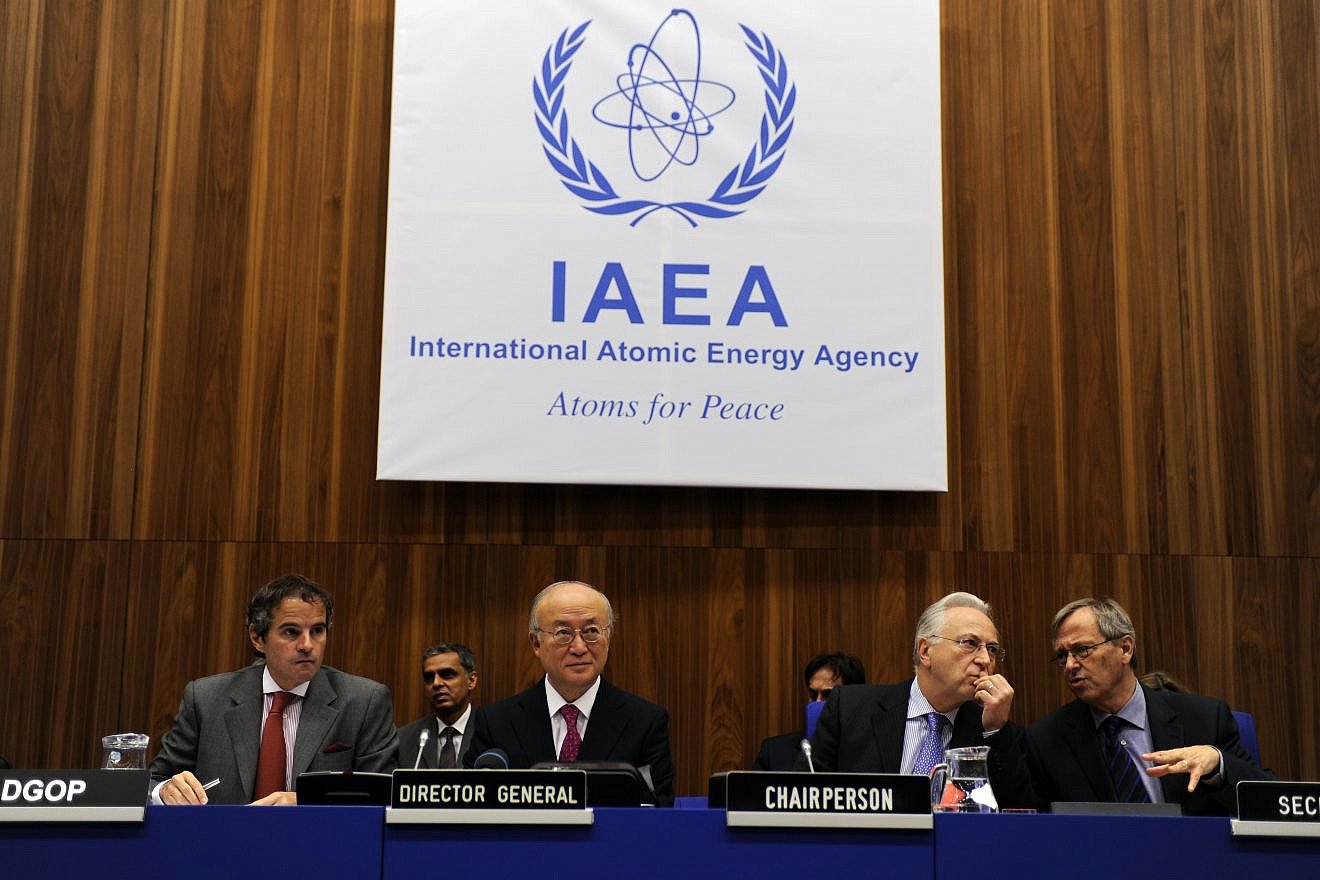 IAEA Director General Rafael Grossi (left) at a meeting of the International Atomic Energy Agency Board of Governors in Vienna on Nov. 17, 2011. Photo by Dean Calma/IAEA.
