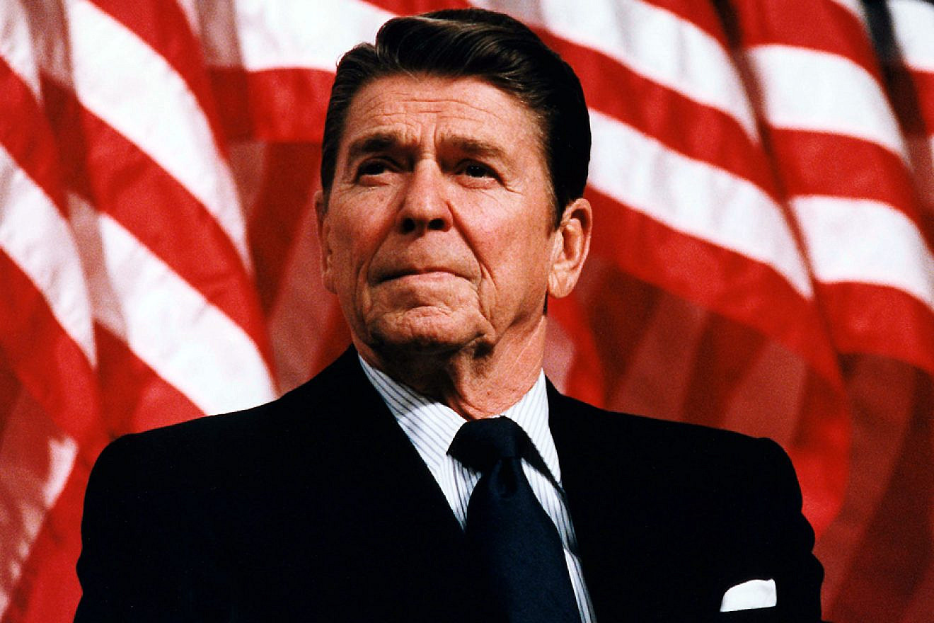 U.S. President Ronald Reagan speaking in Minneapolis on Feb. 8, 1982. Credit: Executive Office of the President of the United States.