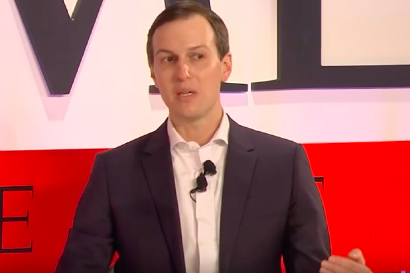 Jared Kushner, White House senior adviser and son-in-law of U.S. President Donald Trump, speaking at the 2019 TIME 100 Summit on April 23, 2019. Credit: Screenshot.