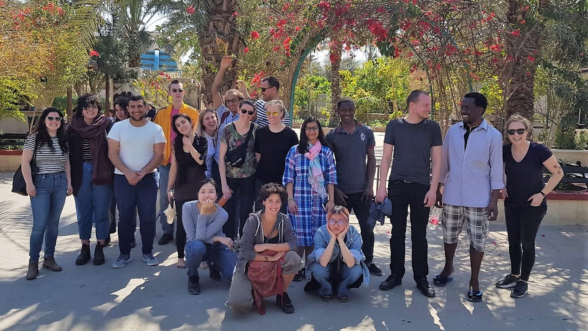 Students from Bezalel Academy of Arts and Design Jerusalem and their multinational peers tour together during Bezalel Academy’s International Week program. Credit: Courtesy.