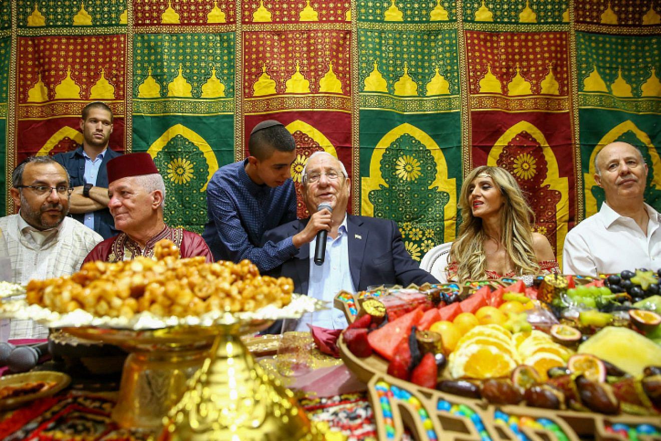 Israeli President Reuven Rivlin attends the Jewish Moroccan celebration of Mimouna in the southern city of Ashkelon on April 7, 2018. Photo by Flash90.