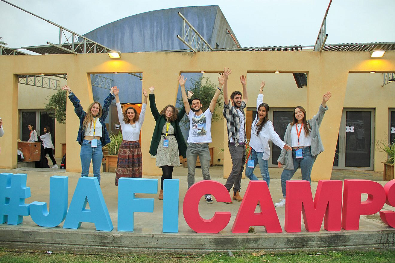 Jewish Agency Israeli Emissaries in training at Kibbutz Shfayim. The Jewish Agency for Israel hosts and facilitates several training events annually throughout March and April for the 1,400 young adults who will leave in June for the United States. Photo by Talia Garber.