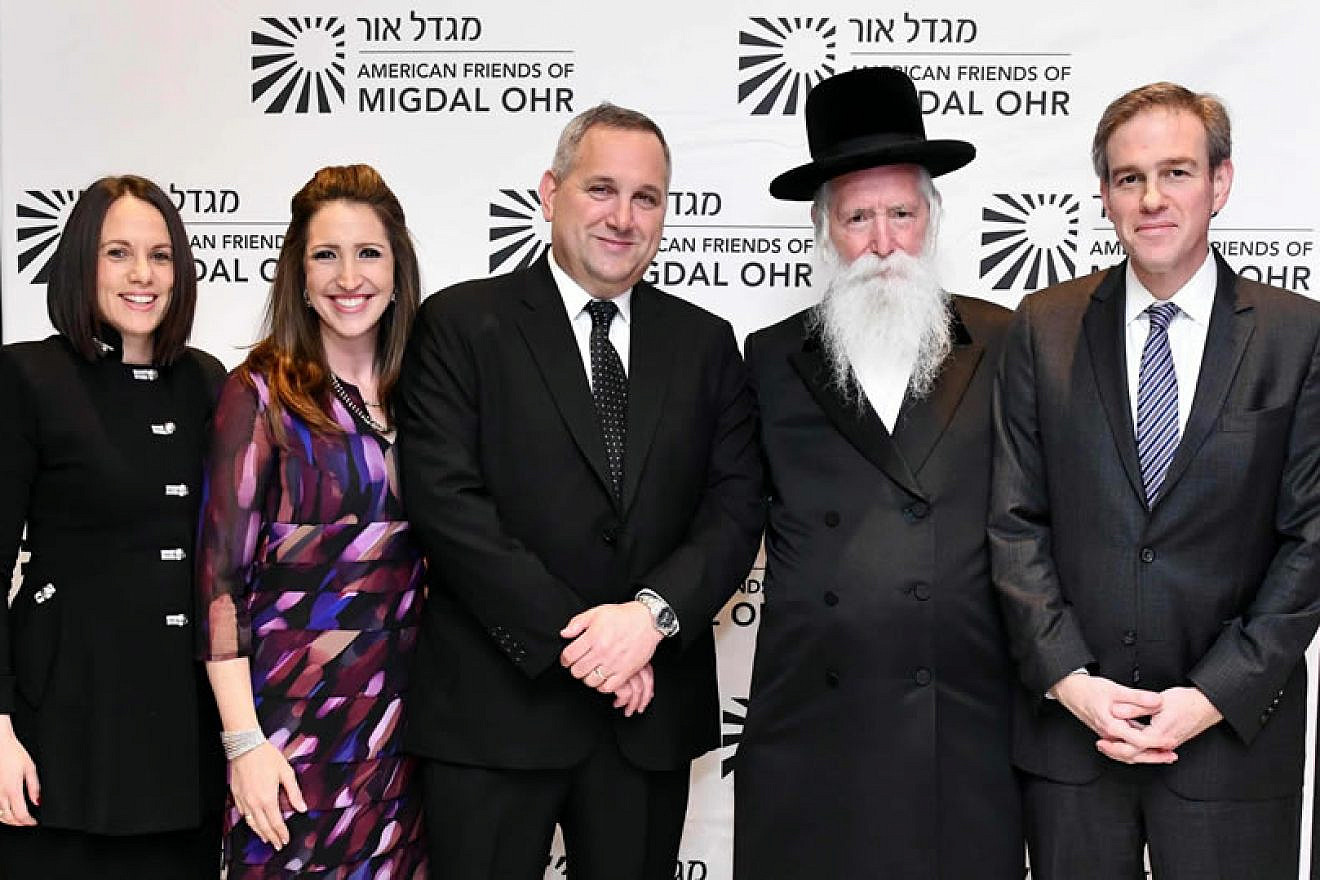 From left: Political consultant Rivka Kidron; executive director of Migdal Or Atara Solow; deputy head of mission at Israel’s Embassy in Washington Benjamin Krasna; dean and founder of Migdal Ohr Rabbi Yitzchak Dovid Grossman; and New York Times columnist Bret Stephens. Courtesy: American Friends of Migdal Ohr.