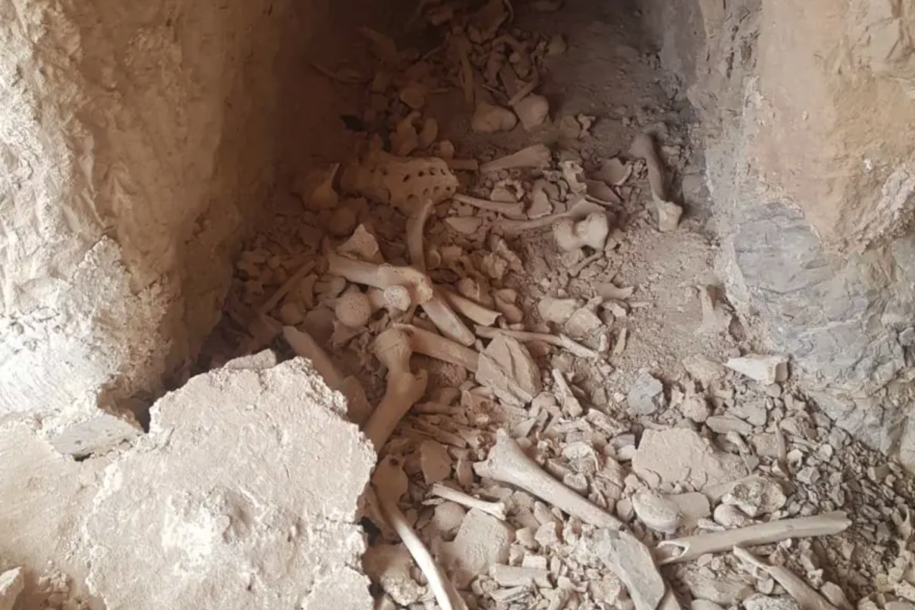 The remains of hundreds of Second Temple-era Jews near Jericho. Source: Regavim.