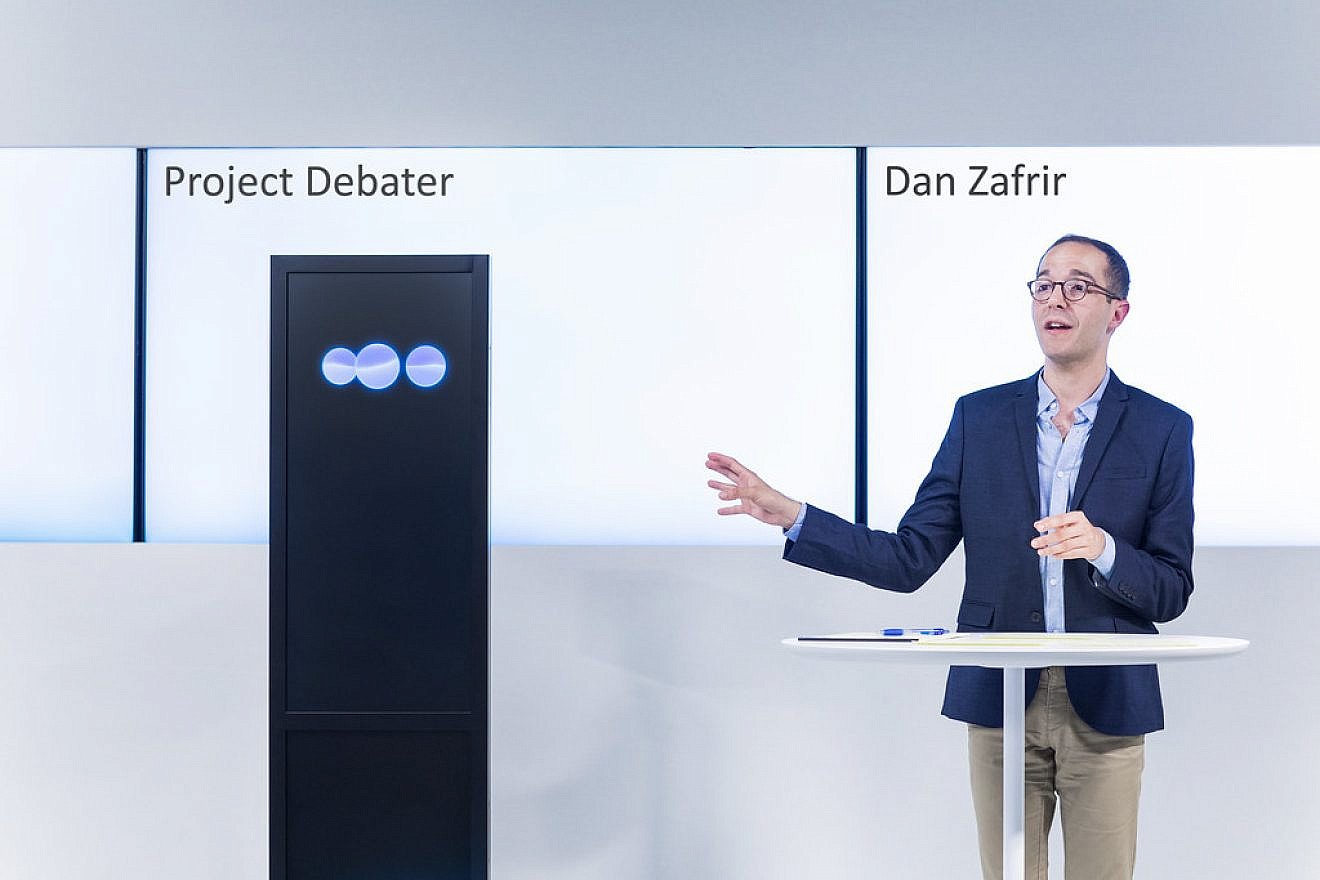 IBM Project Debater with Dan Zafrir. Credit: IBM Research/Flickr.