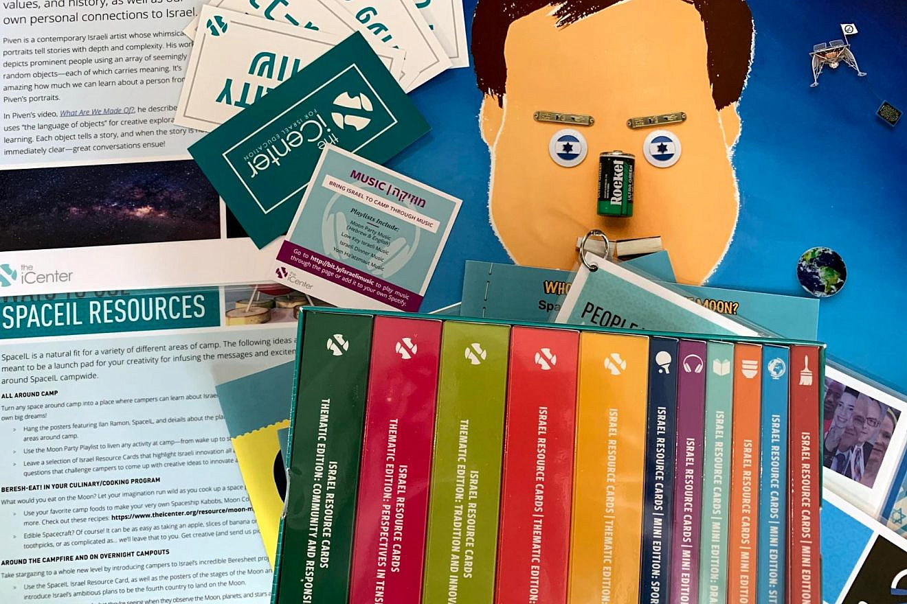 The iCenter has shipped 80 Camp Israel Resource Boxes across the country and is offering webinars for camps to learn how to use the resources, June 2019. Credit: Courtesy.