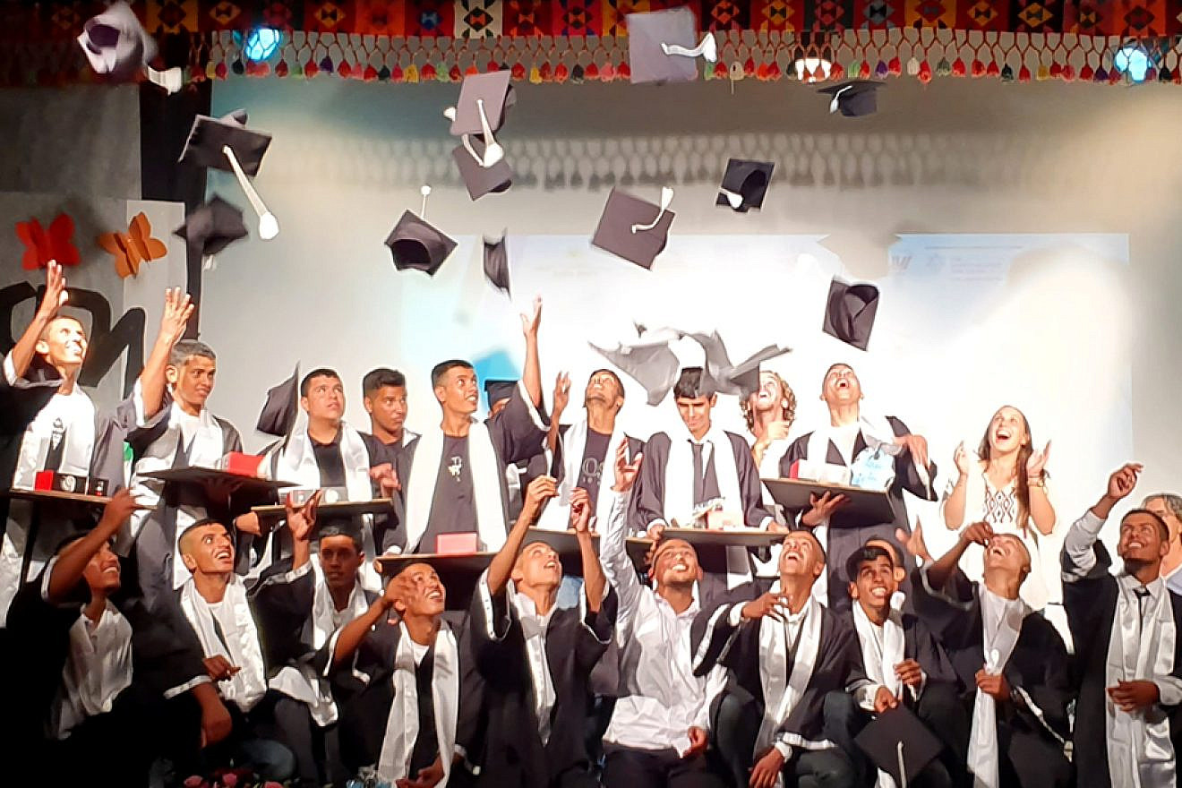 Students from Jewish Agency youth village Neve Midbar-Nitzana celebrate their graduation, June 2019. Photo by Shafik Abu Habak.