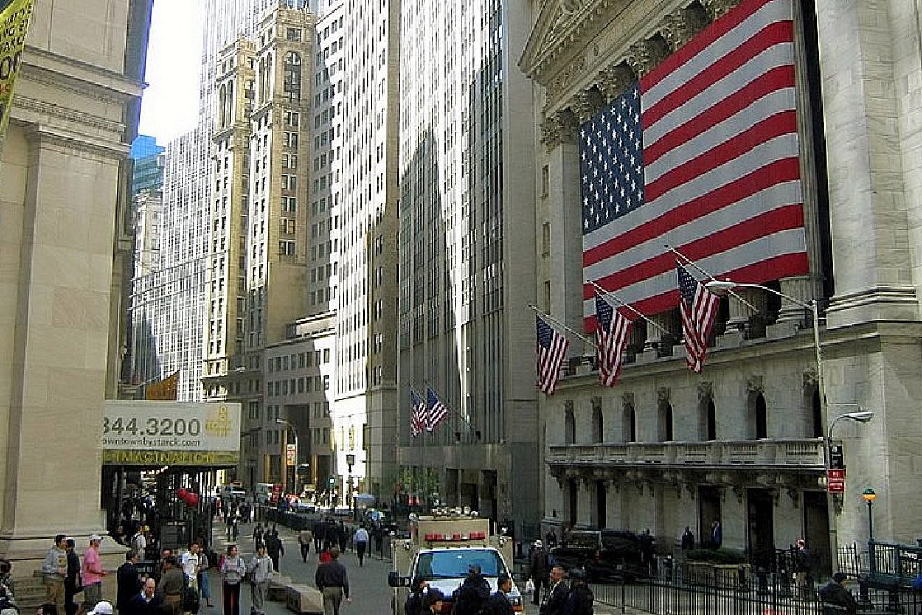 The New York Stock Exchange in Lower Manhattan. Photo by Roland Weber via Wikimedia Commons.