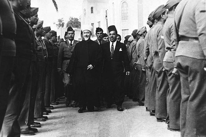 The Grand Mufti of Jerusalem Haj Amin al-Husseini visits a Galilee village on April 23, 1947. Photo: The IDF and Defense Establishment Archives in Tel Hashomer (Tel Aviv).