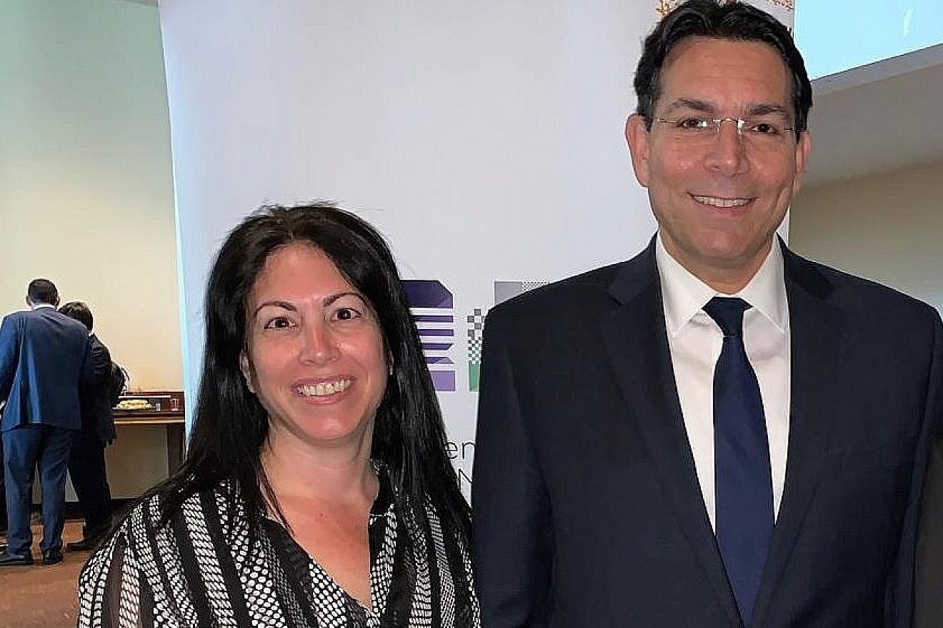Israeli Ambassador to the United Nations Danny Danon with the diplomat Anat Fisher Tsin. Credit: Israeli Mission to the United Nations.