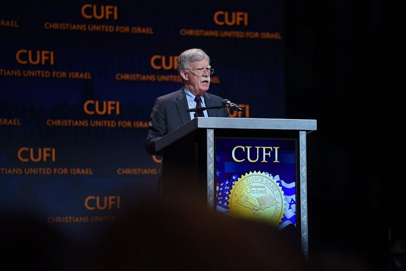 U.S. National Security Advisor John Bolton addresses the annual Christians United for Israel (CUFI) summit in Washington, D.C., on July 8, 2019. Credit: CUFI/Facebook.