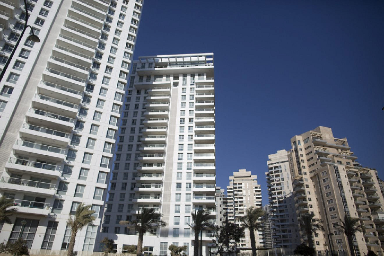 View of new buildings being constructed in the coastal city of Netanya, Israel, on Sept. 7, 2016. Photo by Lior Mizrahi/Flash90.