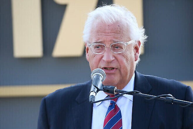 U.S. Ambassador to Israel David Friedman speaks at the dedication ceremony for a new town named after U.S. President Donald Trump in the Golan Heights, June 16, 2019. Photo by David Cohen/Flash90.