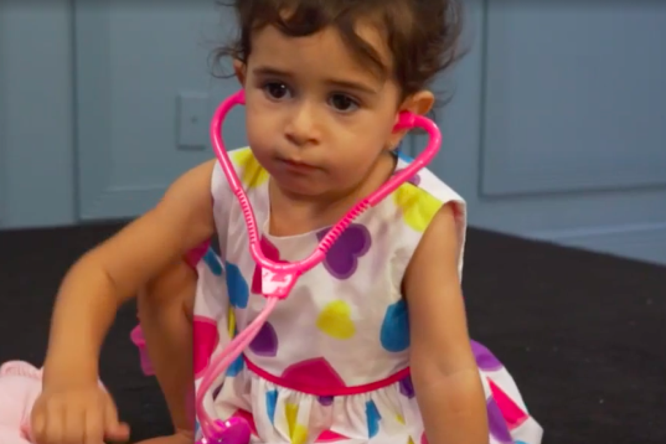 Eliana Cohen, 2, of Aventura, Fla., received a highly expensive drug called Zolgensma to treat spinal muscular atrophy after the Jewish community raised more than $2.2 million for the family. Credit: Screenshot.
