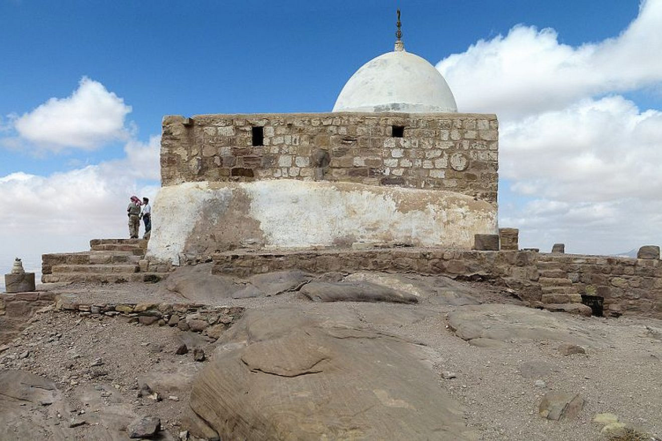 The Tomb of Aaron, a 14th-century shrine built on top of the supposed grave of the biblical High Priest Aaron, on Mount Harun in Petra, Jordan, Sept. 27, 2008. Credit: Joneikifi via Wikimedia Commons.
