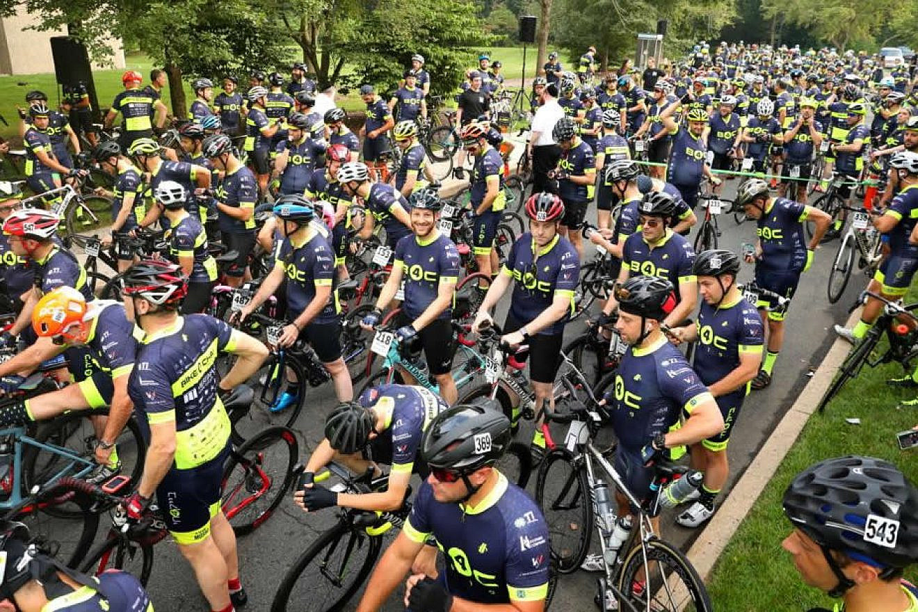 Over the course of two days, 575 men cycled 180 miles across three states as part the Bike4Chai an annual fundraiser to benefit Chai LifeLine, an organization dedicated to helping children with cancer and other life-altering illnesses, and their families, August 2019. Photo by Lenny Groysman.