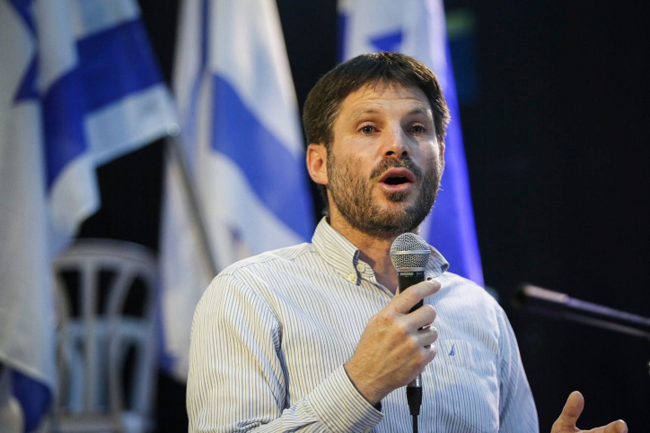 Knesset member Bezalel Smotrich at a conference in Lod on July 22, 2019. Photo by Flash90.