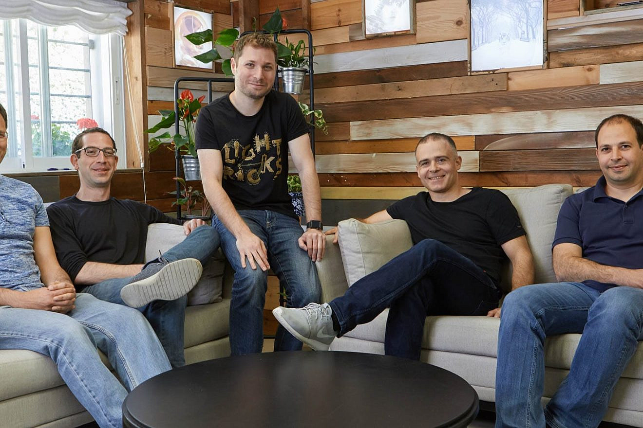 From left: Lightricks founders Nir Pochter, Itai Tsiddon, Yaron Inger, Zeev Farbman and Amit Goldstein. Courtesy of Lightricks.com.