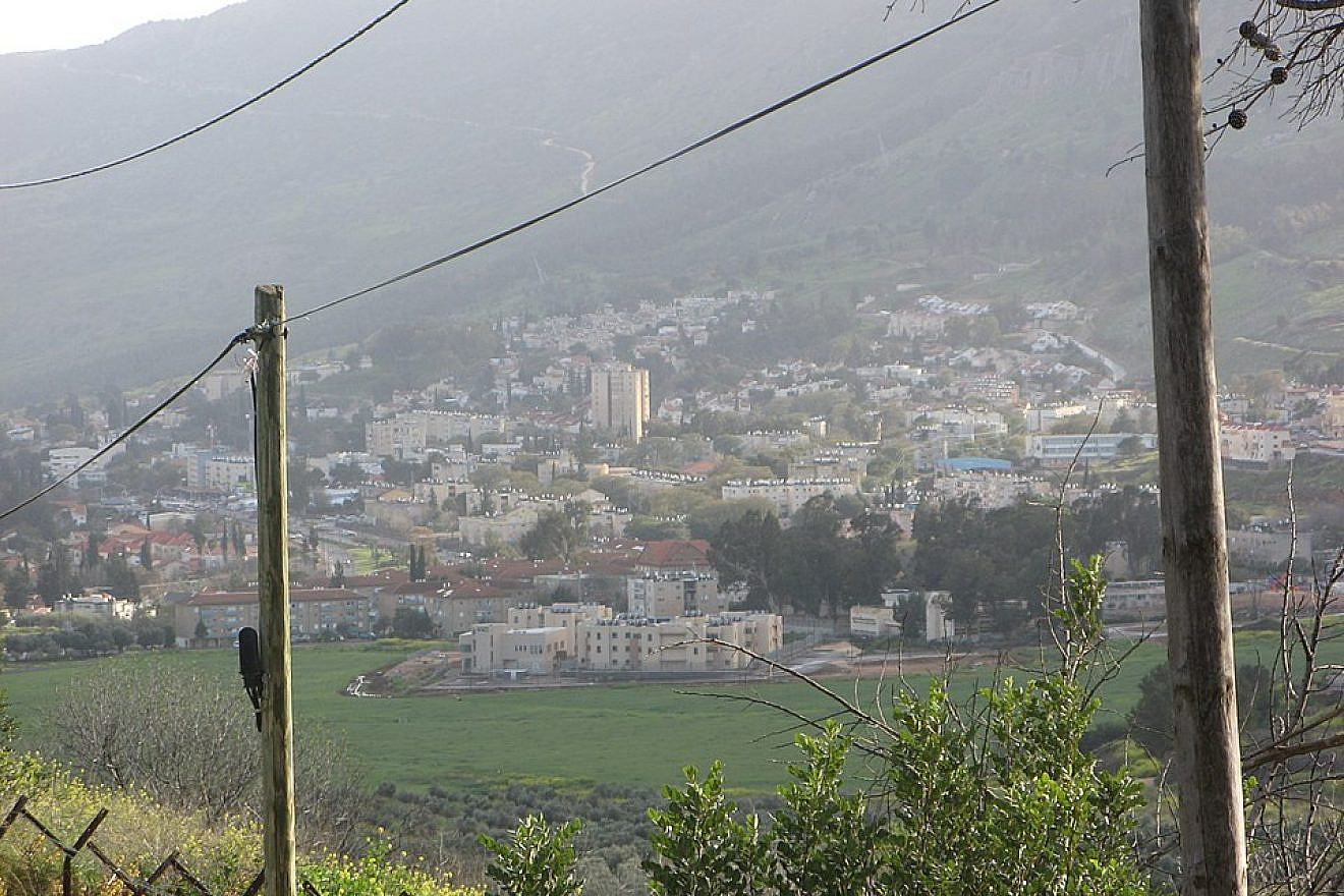 The northern Israeli city of Kiryat Shmona, as  seen from the town of Tel Hai. Credit: Wikipedia.