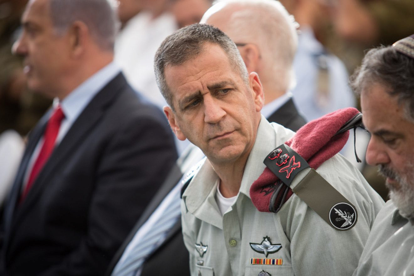 IDF Chief of Staff Aviv Kochavi seen during an event honoring outstanding IDF reservists, at the President's residence in Jerusalem on July 1, 2019. Photo by Hadas Parush/Flash90.