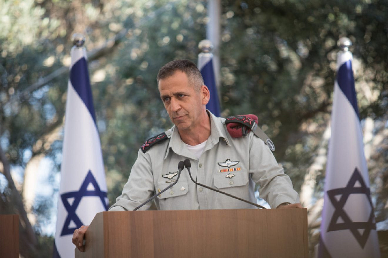 IDF Chief of Staff Aviv Kochavi speaks during an event honoring outstanding reservists, at the President’s Residence in Jerusalem on July 1, 2019. Photo by Hadas Parush/Flash90.