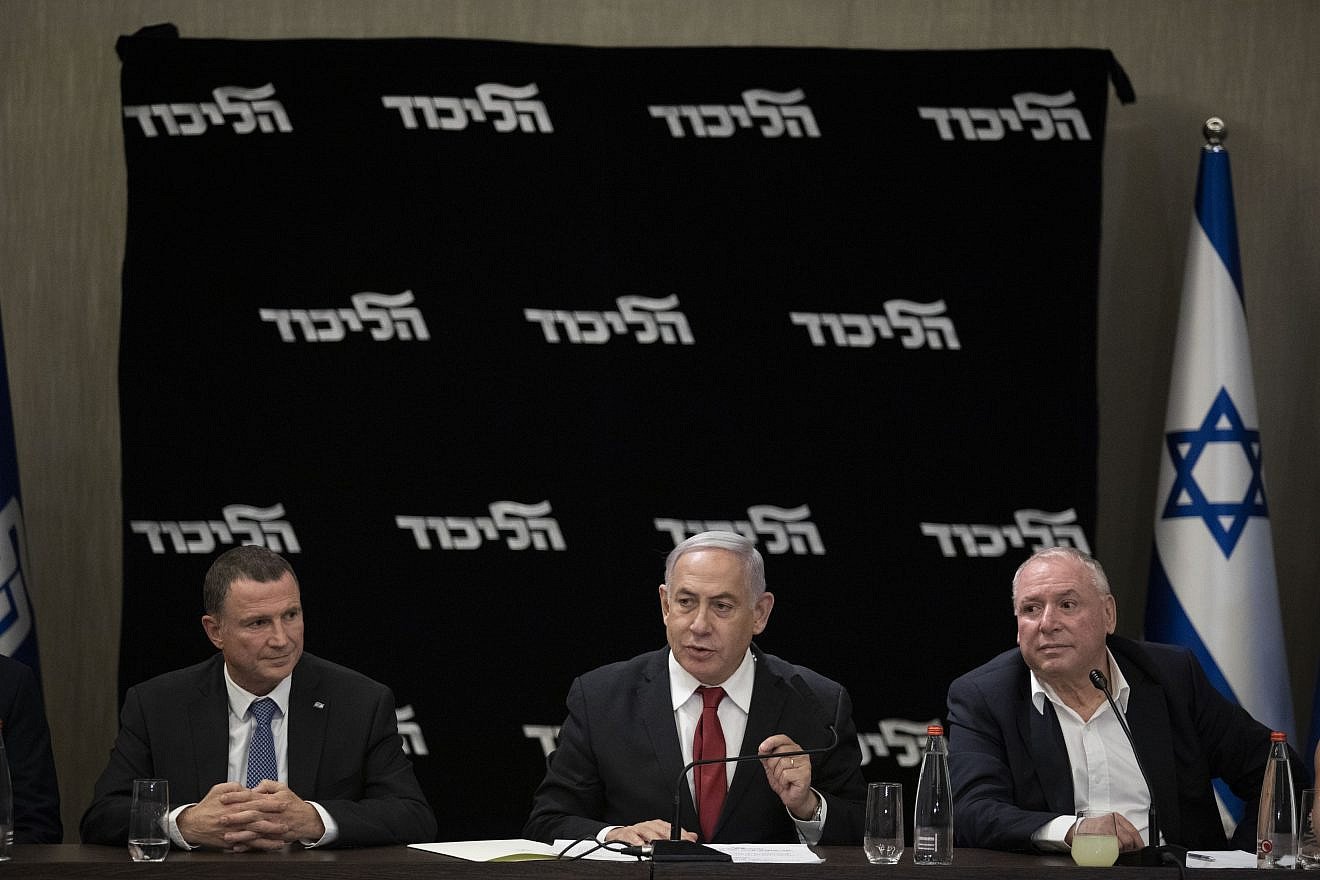 Israeli Prime Minister Benjamin Netanyahu speaks during at a Likud Party faction meeting in Jerusalem, following the results of the second election in six months, Sept. 18, 2019. Photo by Hadas Parush/Flash90.