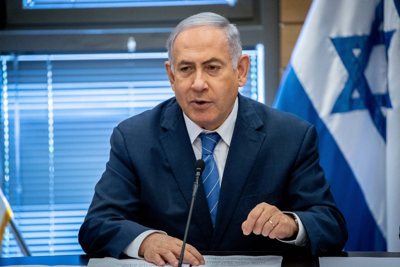 Israeli Prime Minister Benjamin Netanyahu leads a Likud Party meeting at the Knesset in Jerusalem on Sept. 23, 2019. Photo by Yonatan Sindel/Flash90.