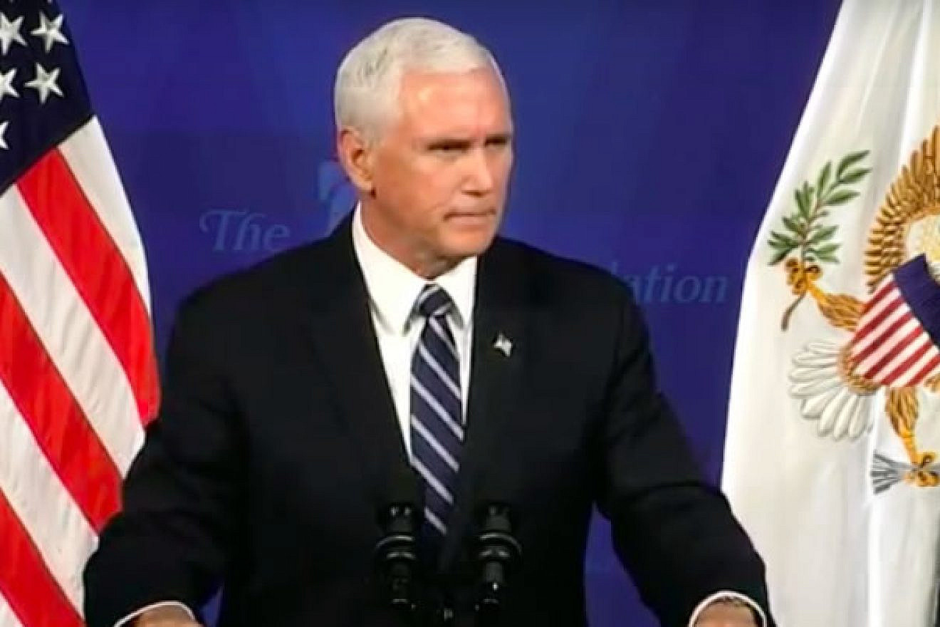 U.S. Vice President Mike Pence addresses the Heritage Foundation in Washington, D.C., on Sept. 17, 2019. Credit: Screenshot.