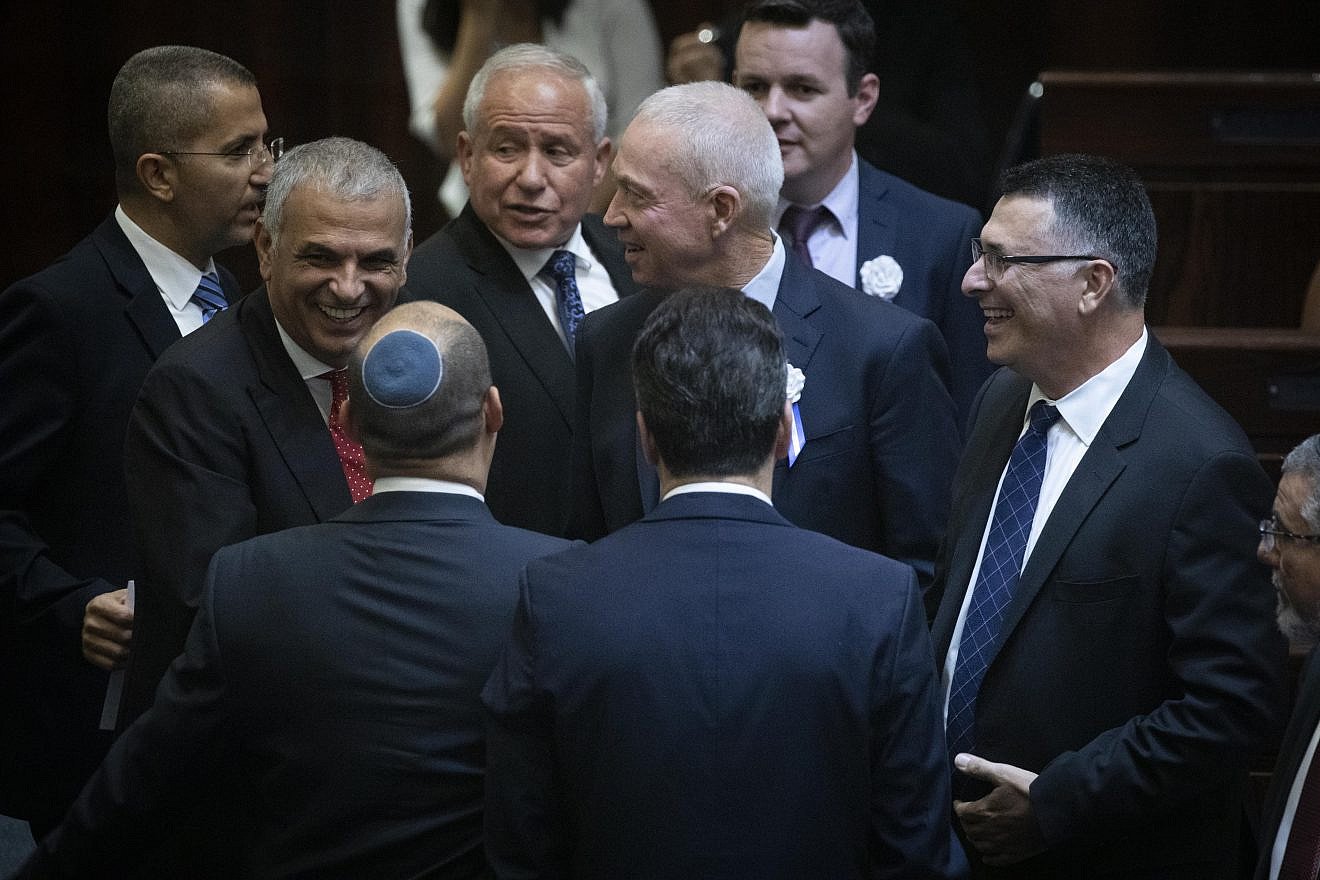 Likud members and others at the plenum hall of Israeli parliament on the opening of the 22nd Knesset in Jerusalem, on Oct. 3, 2019. Photo by Hadas Parush/Flash90.