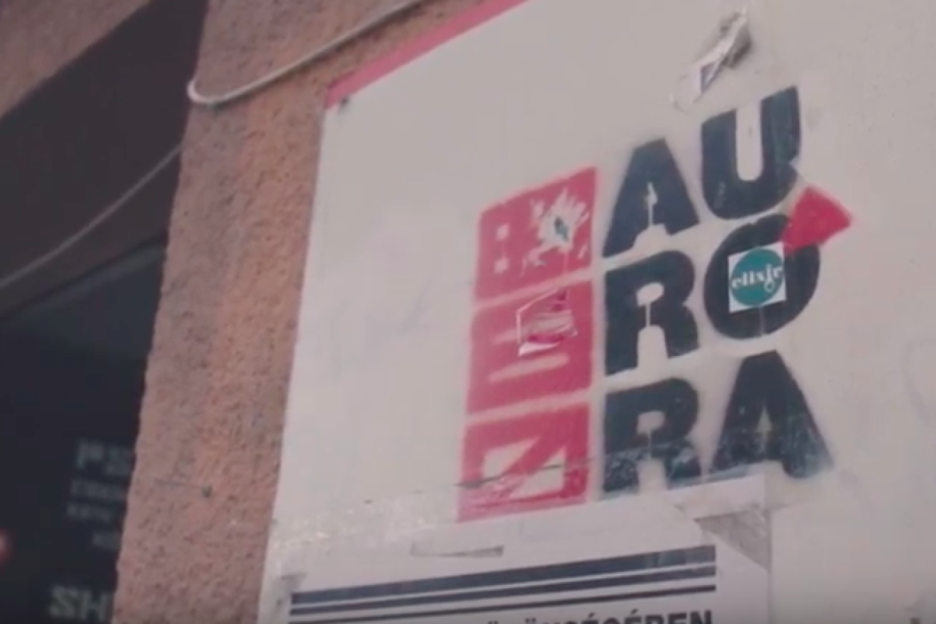 Outside the Aurora community center in Budapest. Source: Screenshot.