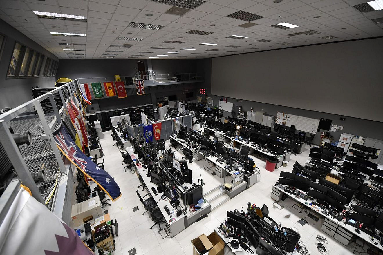 The Combined Air and Space Operations Center at al-Udeid Air Base in Qatar. Credit: Senior Airman Sean Campbell/ U.S. Air Force.