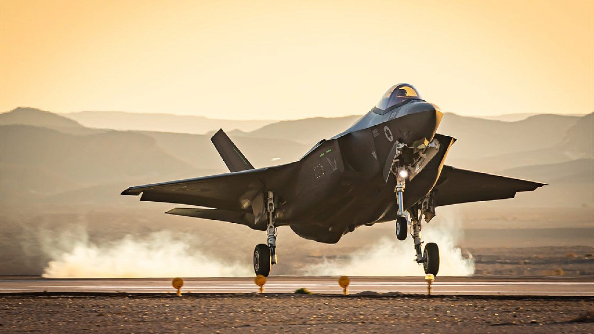 An Israeli Air Force F-35 jet participates in the international Blue Flag drill held from Nov. 3 to Nov. 14, 2019, at Uvda Air Force Base north of Eilat. Credit: IDF Spokesperson's Unit.