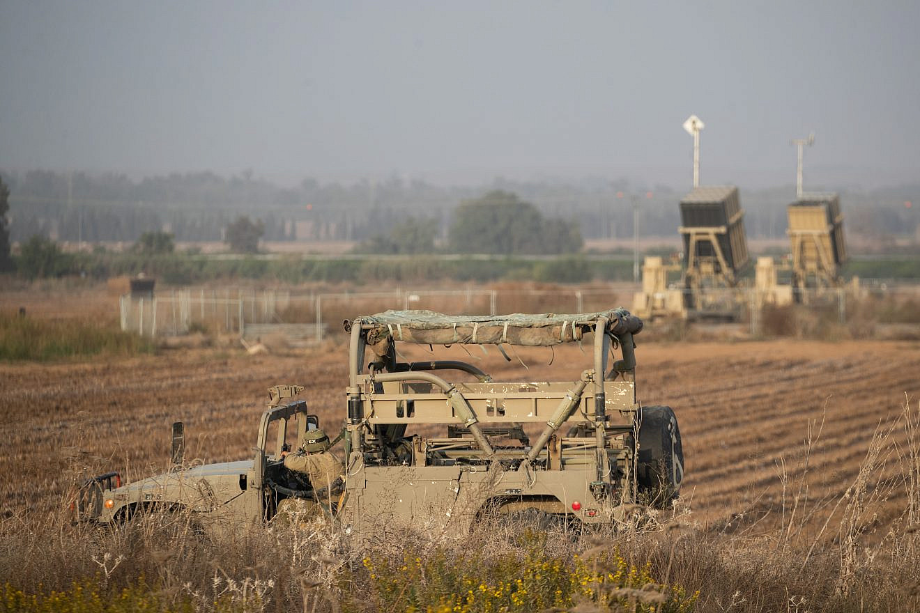 An Iron Dome air-defense system set up in Sderot in southern Israel near the border with Gaza on Nov. 13, 2019. Photo by Yonatan Sindel/Flash90.