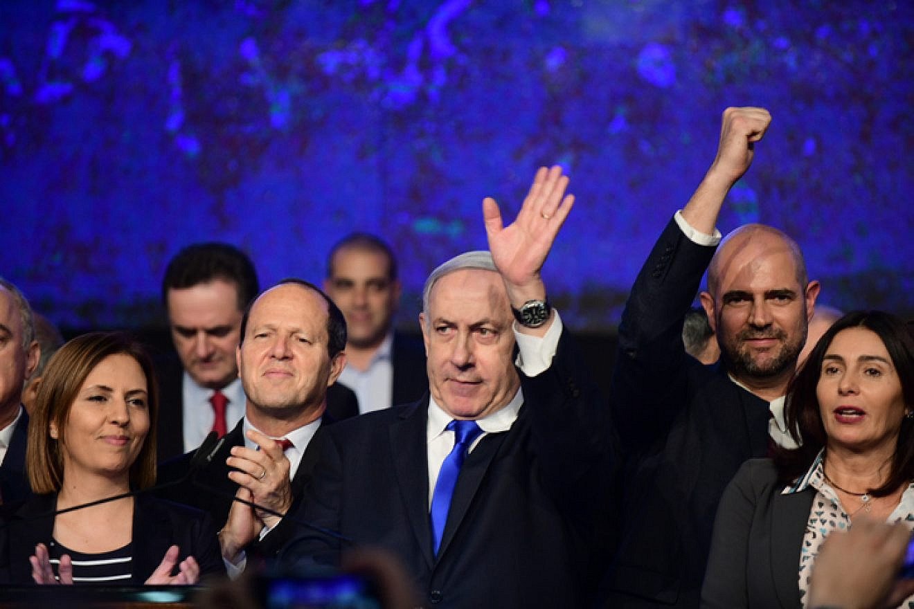 Israeli Prime Minister Benjamin Netanyahu speaks at a Likud Party rally in Tel Aviv, on Nov. 17, 2019. Photo by Tomer Neuberg/Flash90.