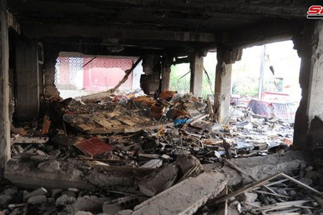 Palestinian Islamic Jihad claims that this house in western Damascus, Syria, was damaged by an Israeli strike against one of its officials on Nov. 12, 2019. Credit: Syrian Arab News Agency SANA.