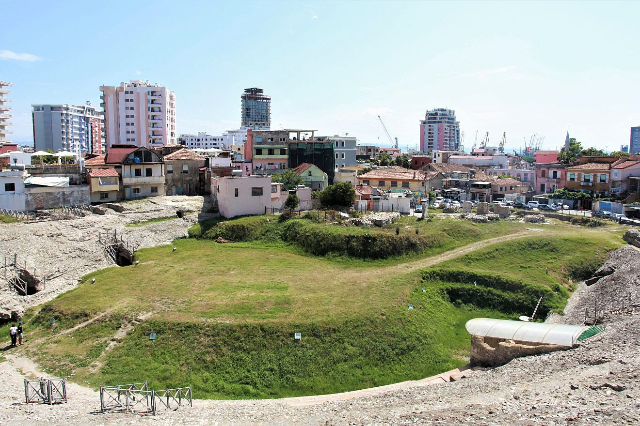Amphitheater of Durrës, Albania, on Aug. 23, 2016. Credit: Jed Horne via Wikimedia Commons.